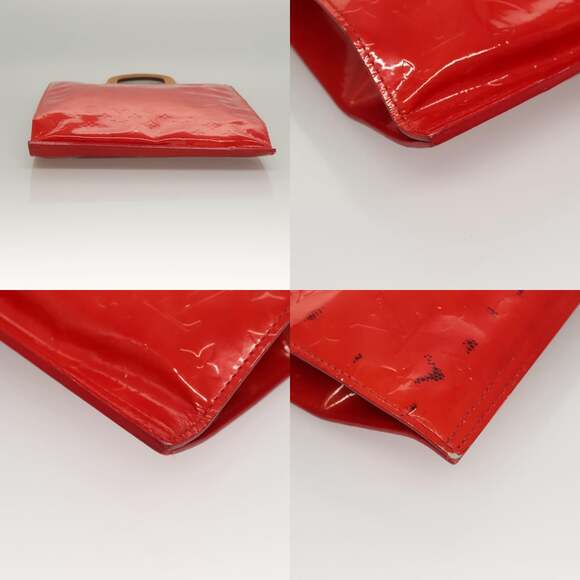 LOUIS VUITTON Monogram Vernis Stanton Tote Bag Red M91078 - Picture 10 of 12